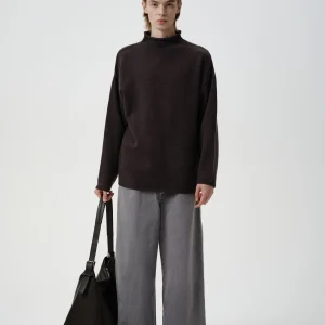 Pull Col Montant en Laine Mélangée