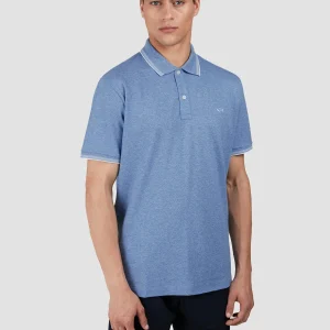 Paul & Shark - Polo manches courtes de coton piqué avec rayure au col