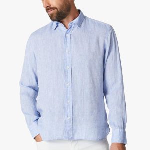 34 Heritage - Linen Chambray Shirt Hawaiian Ocean