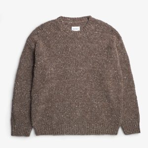 Norse Projects - Jonas Donegal Diamond Sweater - Seal Brown