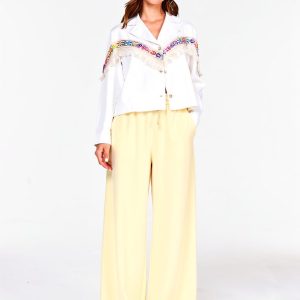 Veste en jean à broderies