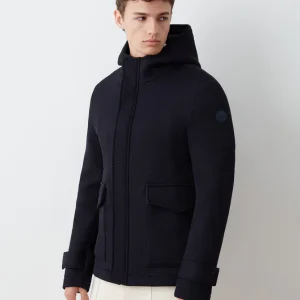 Colmar - Manteau à capuchon de laine bouillie pour homme