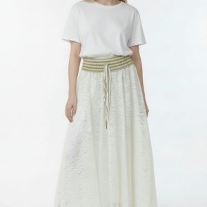 Jupe longue en dentelle