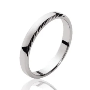 Alliance argent rhodié Cristie