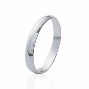 Alliance argent rhodié Louise