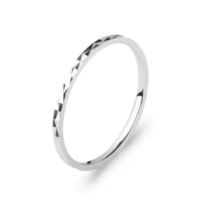 Alliance argent rhodié Yoko