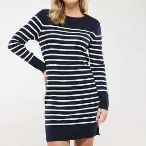 Armor-Lux - Robe rayée de laine Bénodet - Marine/Ivoire