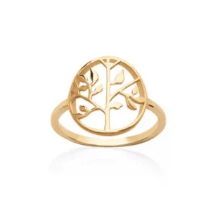 Bague arbre de vie plaqué or