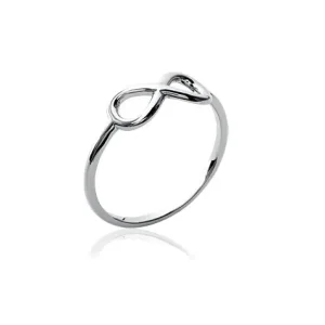 Bague argent rhodié infini