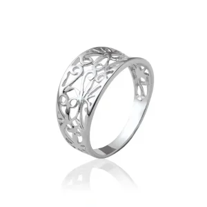 Bague celtique large arabesques argent