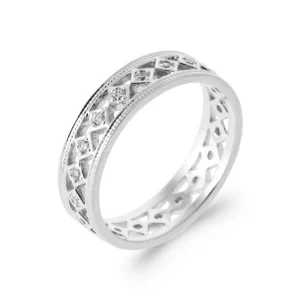 Bague couronne argent rhodié Elisa