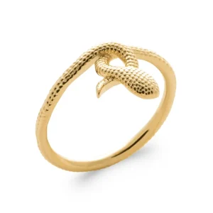 Bague serpent plaqué or
