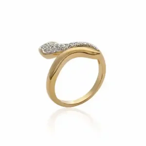Bague serpent plaqué or