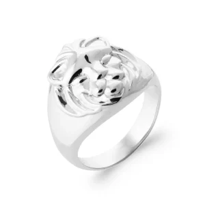 Bague tête de lion argent rhodié
