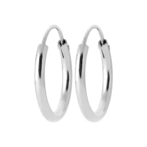 Boucles d’oreilles créoles 16 mm argent rhodié