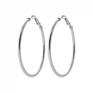 Boucles d’oreilles créoles 60 mm acier inoxydable