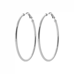 Boucles d’oreilles créoles 70 mm acier inoxydable