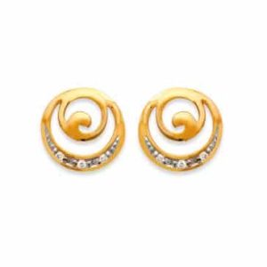 Boucles d’oreilles tourbillon plaqué or
