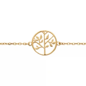Bracelet arbre de vie plaqué or