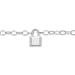 Bracelet cadenas argent rhodié
