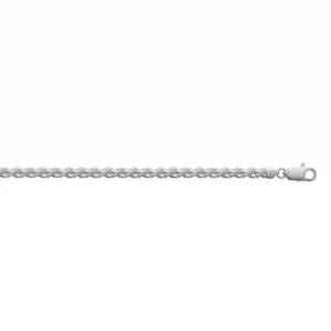 Bracelet corde argent rhodié
