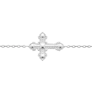 Bracelet croix argent rhodié Clara