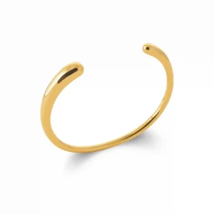 Bracelet jonc aux extrémités arrondies acier inoxydable doré