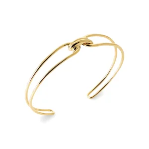 Bracelet jonc bobine plaqué or