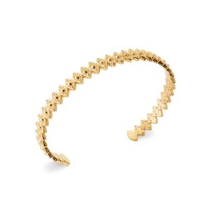 Bracelet jonc oeil plaqué or