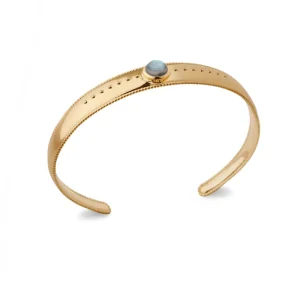 Bracelet jonc plaqué or labradorite Aurora