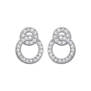 Clous d’oreilles 2 anneaux entrelacés