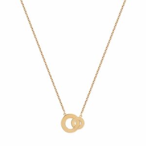 Collier 2 anneaux plaqué or