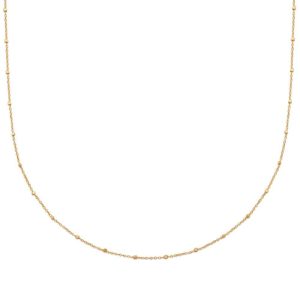 Collier fin perles Dylane plaqué or