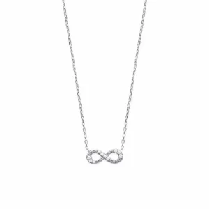 Collier infini argent rhodié Derya