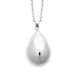 Collier sautoir bola acier inoxydable argenté