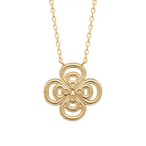 Collier trèfle à 4 feuilles plaqué or