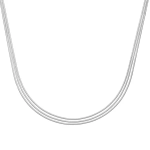 Collier triple rang filaire argent rhodié