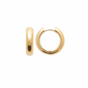 Créoles bombées plaqué or