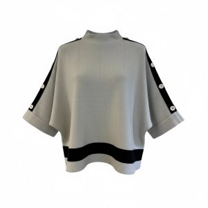 Pull manches mi longues gris