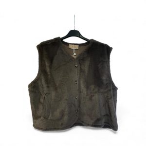 Gilet sans manche doux choco