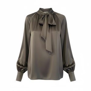 Chemise satin taupe