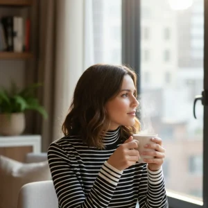Paul & Shark Ladies - Chandail rayé col roulé de laine
