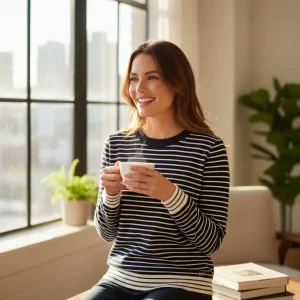 Paul & Shark Ladies - Chandail rayé col rond de laine