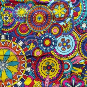 Tissu wax africain, imprimé wax , motif  géométriques