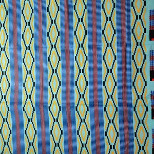 Tissu wax africain, coupon africain 100% coton wax motif kenté