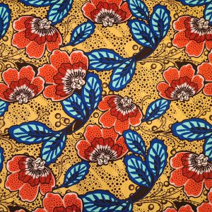 Coupon wax africain, ankara fabric , tissu wax africain motif fleur