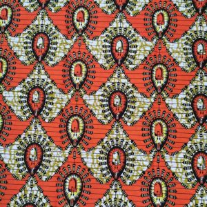 COUPON TISSU WAX AFRICAIN MOTIF