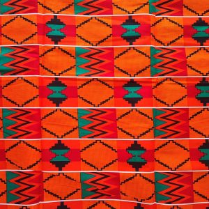 Coupon tissu wax, imprimé africain 100% coton wax motif kenté