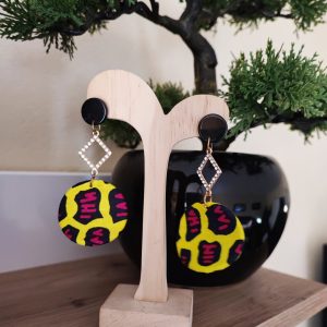 Boucle d’oreille wax /Boucle d&rsquo;oreille africain /Boucle