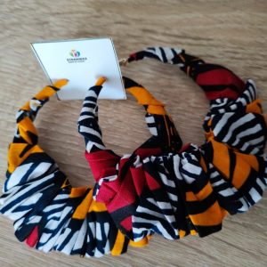 Boucle d’oreille créole wax /Boucle d&rsquo;oreille africain /Boucle afro chic /Boucle